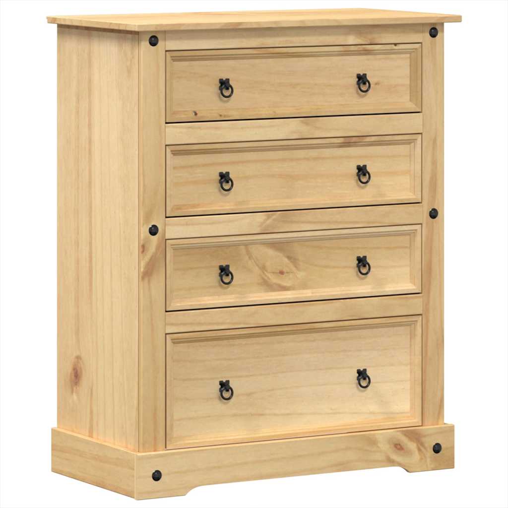 vidaXL Komoda Corona, 92x48x114 cm, lite drewno sosnowe