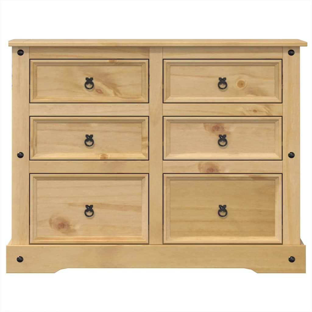 vidaXL Komoda Corona, 112x48x91 cm, lite drewno sosnowe