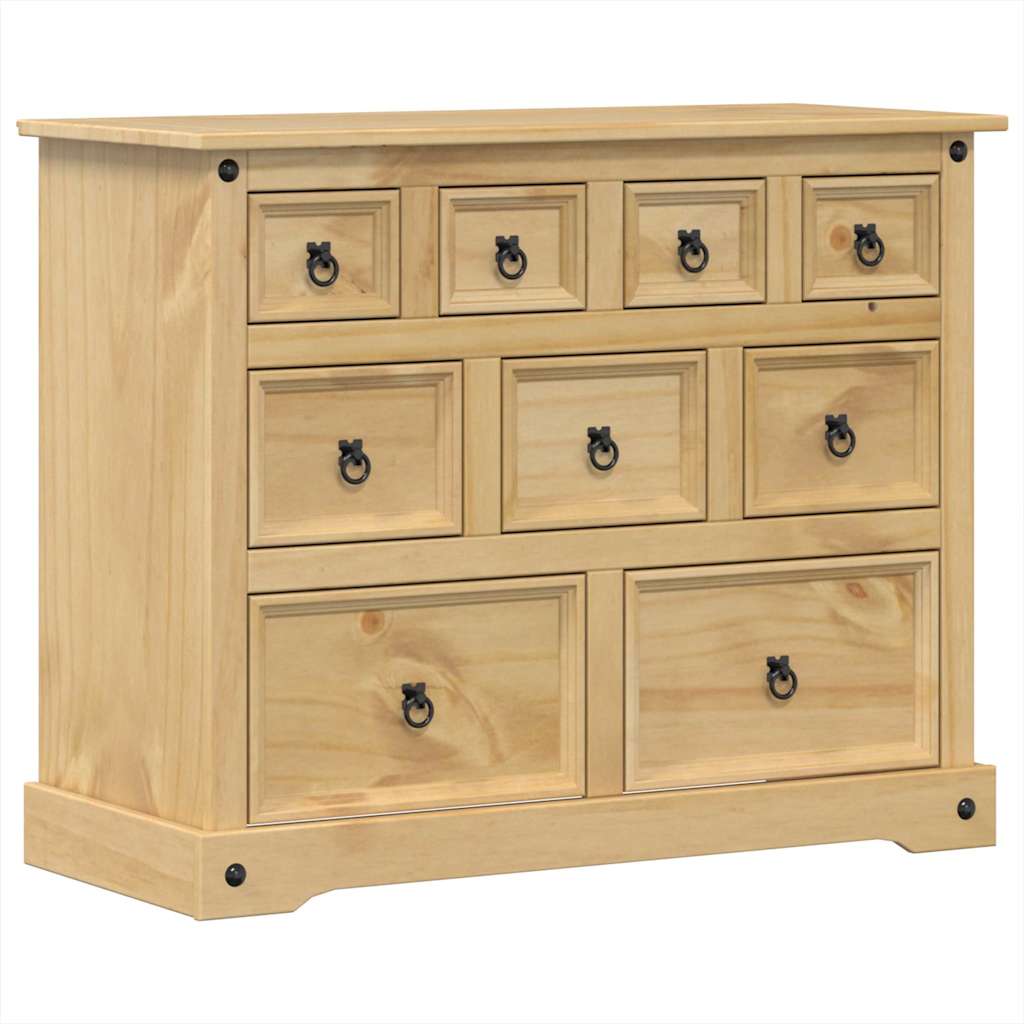 vidaXL Komoda Corona, 101x45x82 cm, lite drewno sosnowe