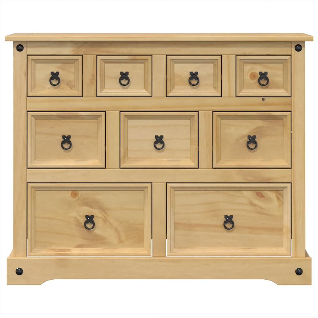 vidaXL Komoda Corona, 101x45x82 cm, lite drewno sosnowe