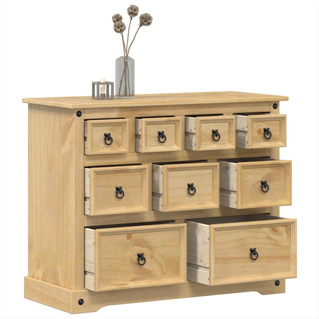 vidaXL Komoda Corona, 101x45x82 cm, lite drewno sosnowe