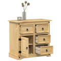 vidaXL Komoda Corona, 87x40x76 cm, lite drewno sosnowe