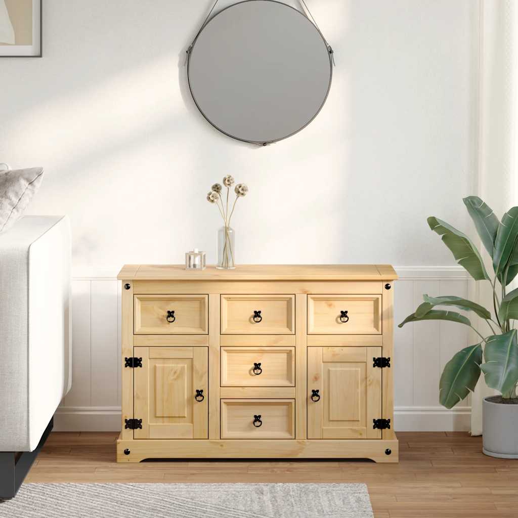 vidaXL Komoda Corona, 112x40x75 cm, lite drewno sosnowe