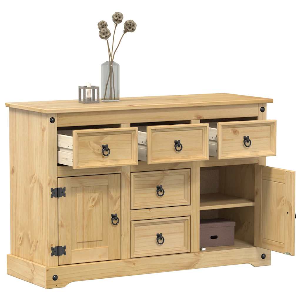 vidaXL Komoda Corona, 112x40x75 cm, lite drewno sosnowe