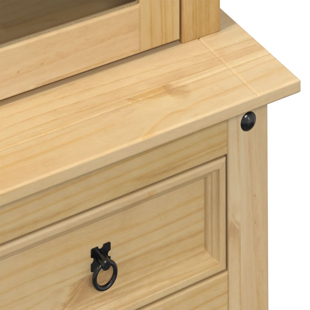 vidaXL Witryna Corona, 100x48,5x179 cm, lite drewno sosnowe