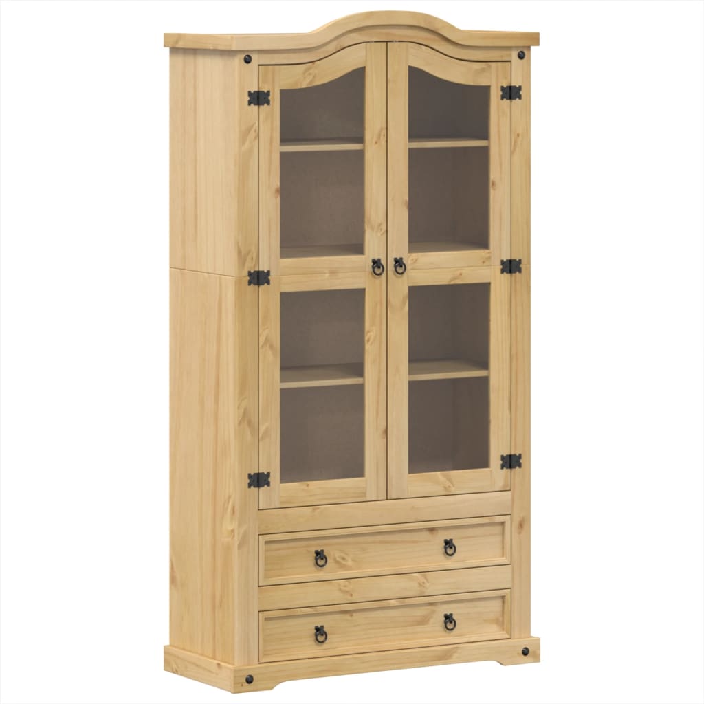 vidaXL Witryna Corona, 99x43x187 cm, lite drewno sosnowe