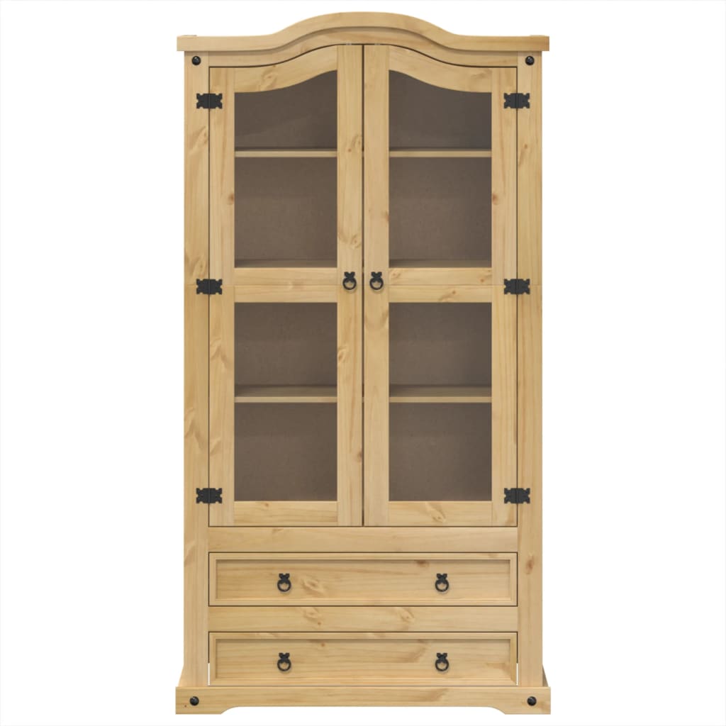 vidaXL Witryna Corona, 99x43x187 cm, lite drewno sosnowe