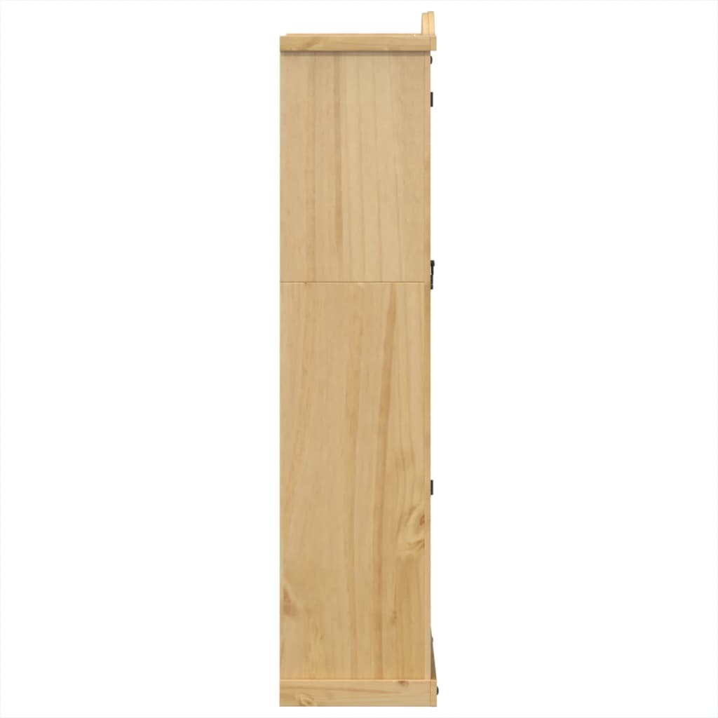 vidaXL Witryna Corona, 99x43x187 cm, lite drewno sosnowe