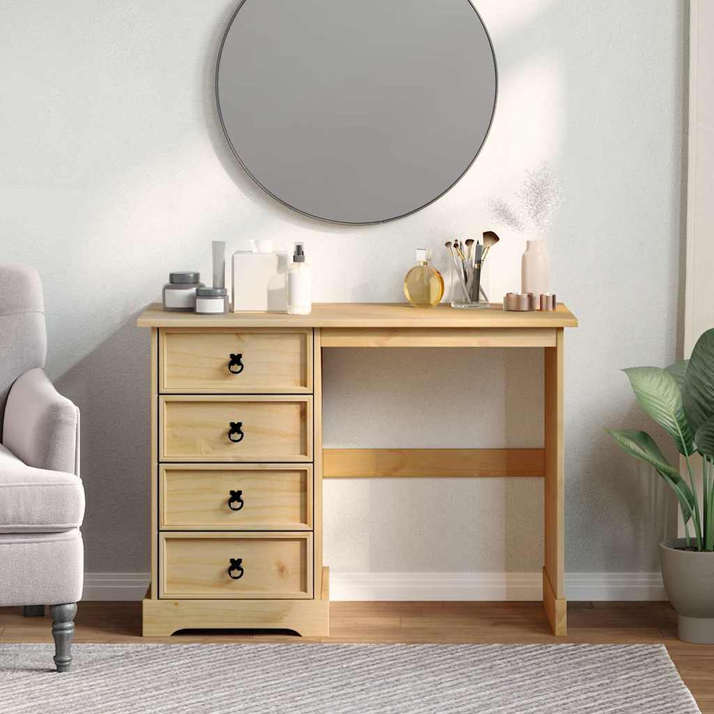 vidaXL Toaletka Corona, 104x47x75 cm, lite drewno sosnowe