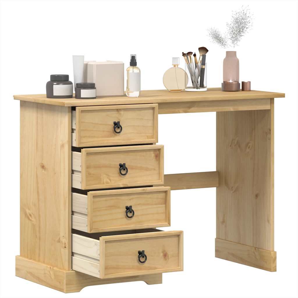 vidaXL Toaletka Corona, 104x47x75 cm, lite drewno sosnowe