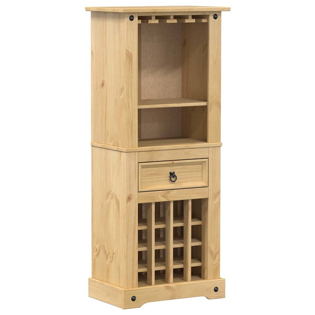 vidaXL Szafka na wino Corona, 56x35x134,5 cm, lite drewno sosnowe