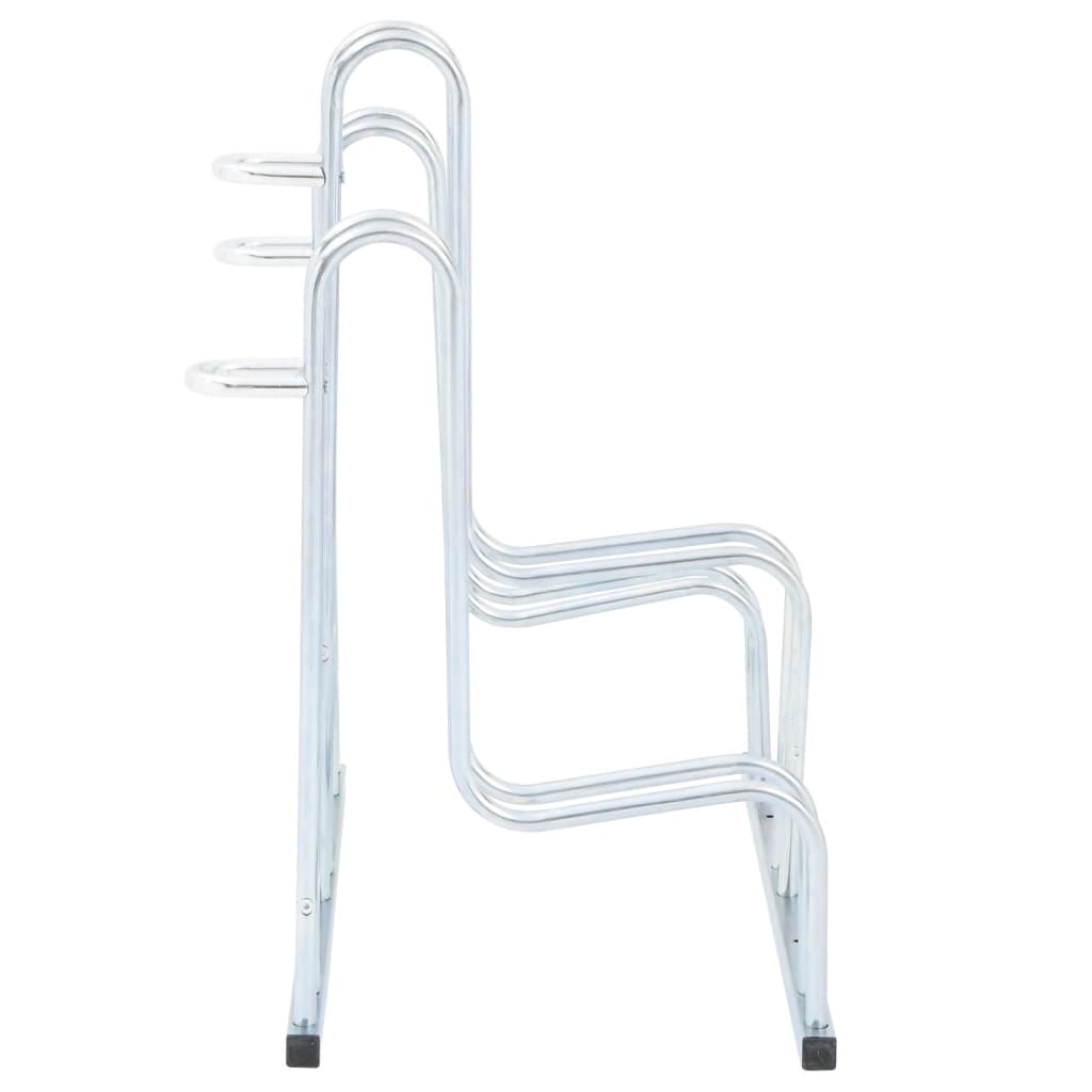 vidaXL Stojak na 3 rowery, wolnostojący, stal galwanizowana