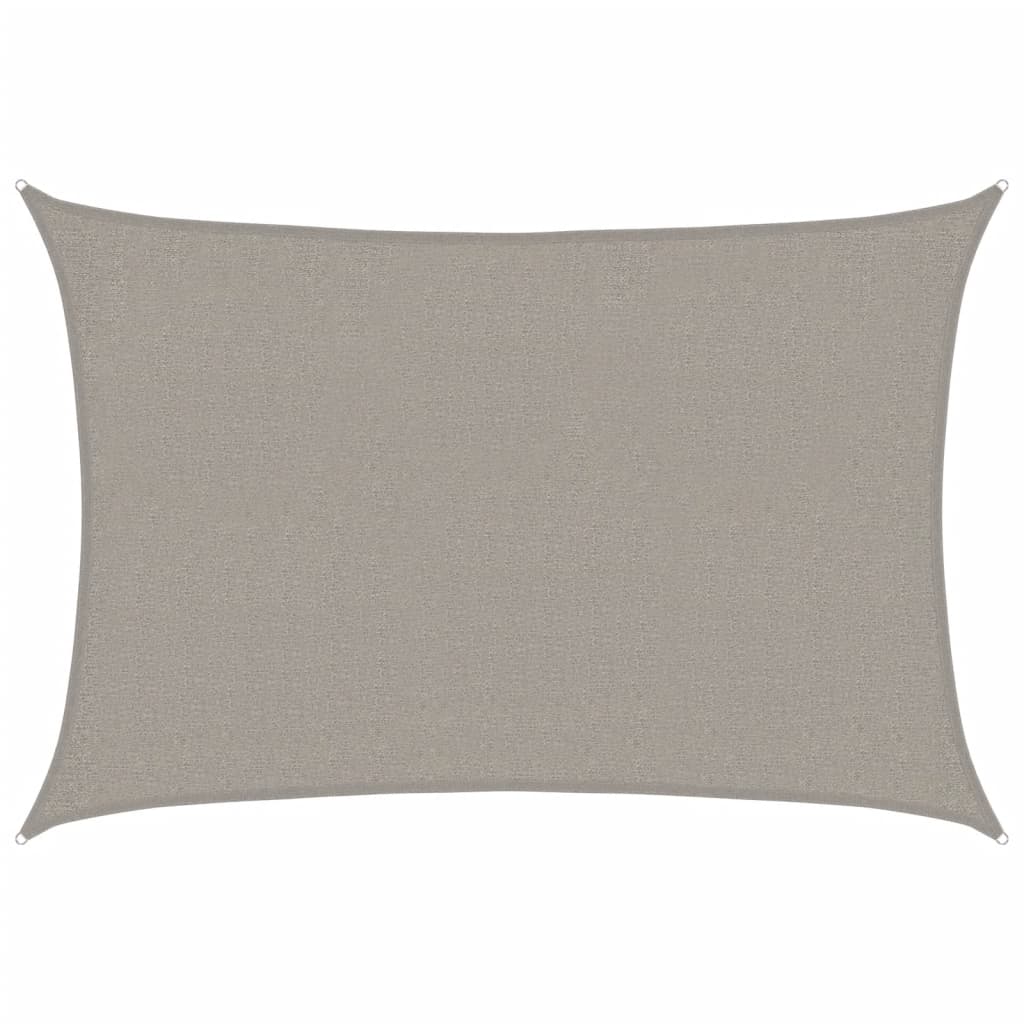 vidaXL Żagiel przeciwsłoneczny, 160 g/m², jasnoszary, 2x3 m, HDPE
