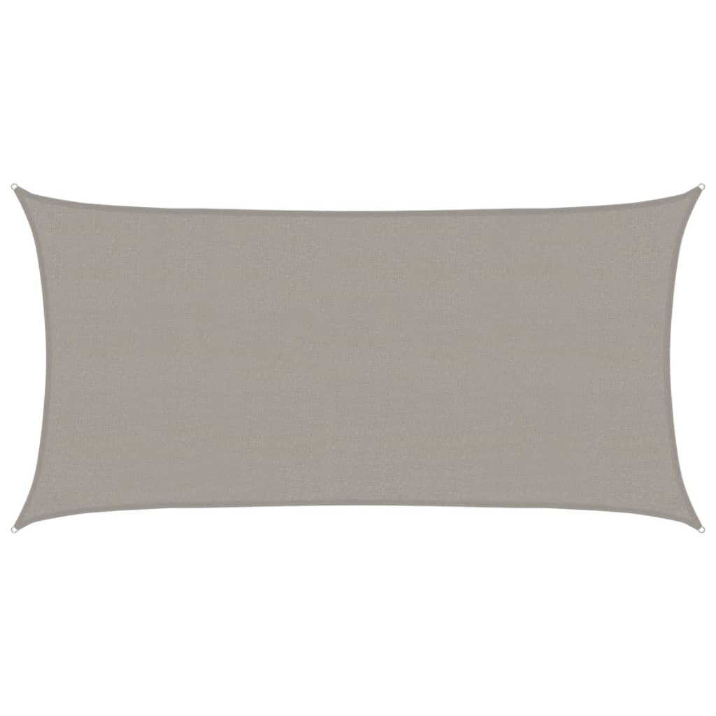 vidaXL Żagiel przeciwsłoneczny, 160 g/m², jasnoszary, 2x3,5 m, HDPE