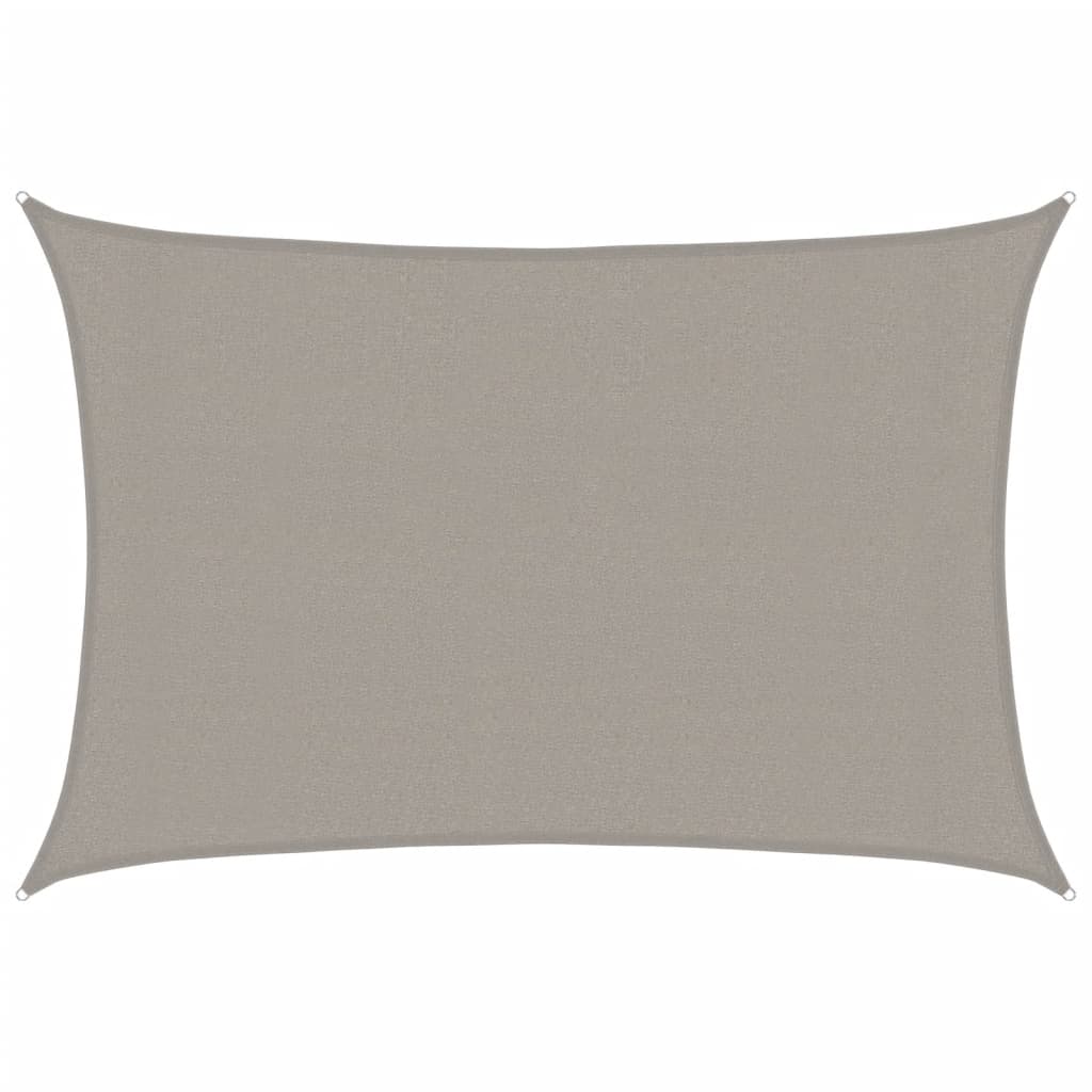 vidaXL Żagiel przeciwsłoneczny, 160 g/m², jasnoszary, 3x4,5 m, HDPE