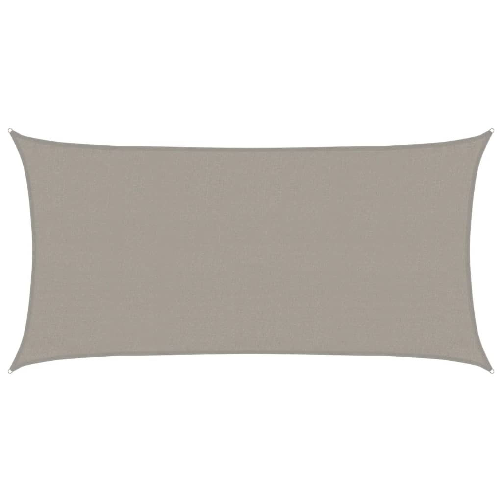 vidaXL Żagiel przeciwsłoneczny, 160 g/m², jasnoszary, 3x6 m, HDPE