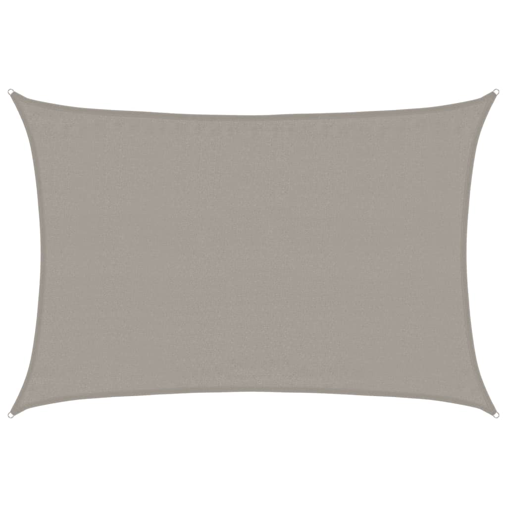 vidaXL Żagiel przeciwsłoneczny, 160 g/m², jasnoszary, 3,5x4,5 m, HDPE