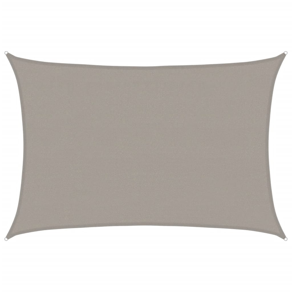 vidaXL Żagiel przeciwsłoneczny, 160 g/m², jasnoszary, 4x5 m, HDPE