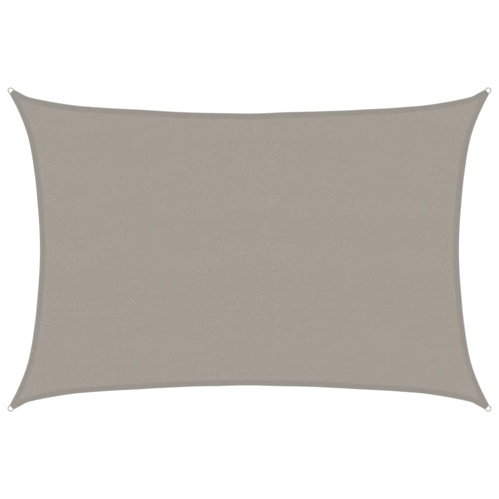 vidaXL Żagiel przeciwsłoneczny, 160 g/m², jasnoszary, 4x6 m, HDPE