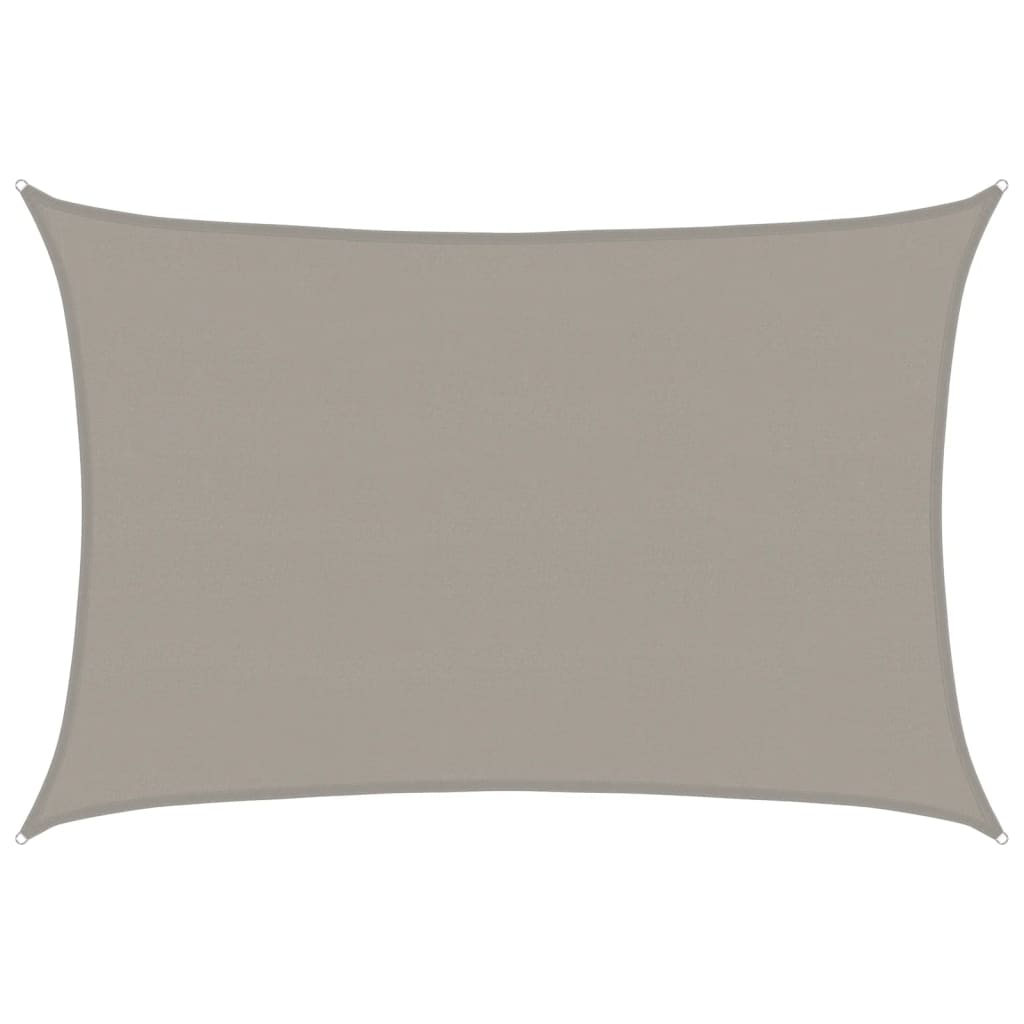 vidaXL Żagiel przeciwsłoneczny, 160 g/m², jasnoszary, 5x6 m, HDPE