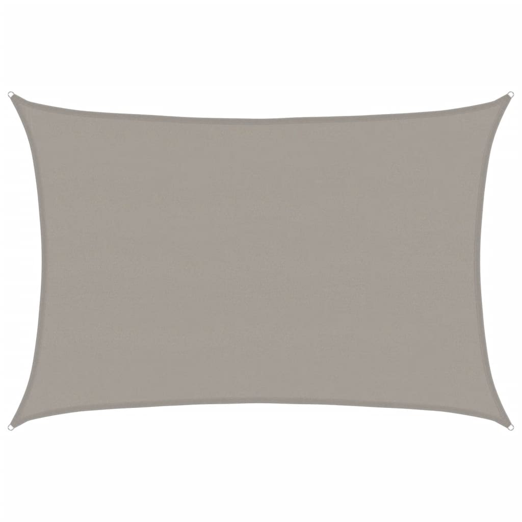 vidaXL Żagiel przeciwsłoneczny, 160 g/m², jasnoszary, 5x7 m, HDPE