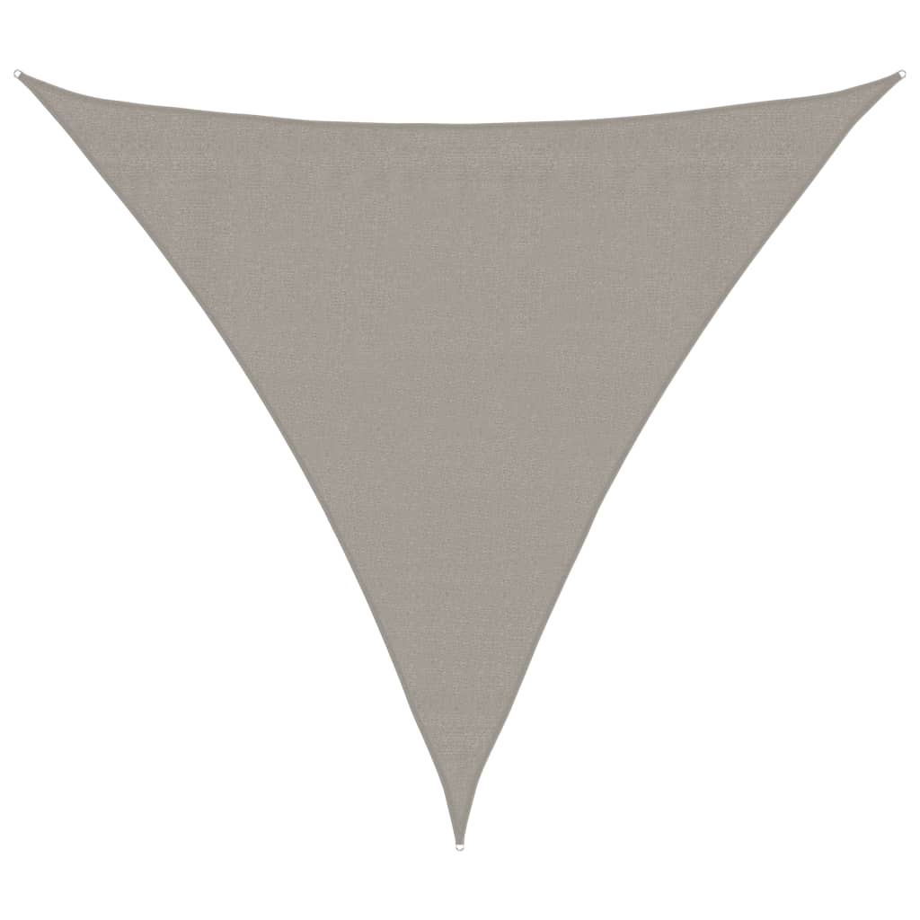 vidaXL Żagiel przeciwsłoneczny, 160 g/m², jasnoszary, 3x3x3 m, HDPE