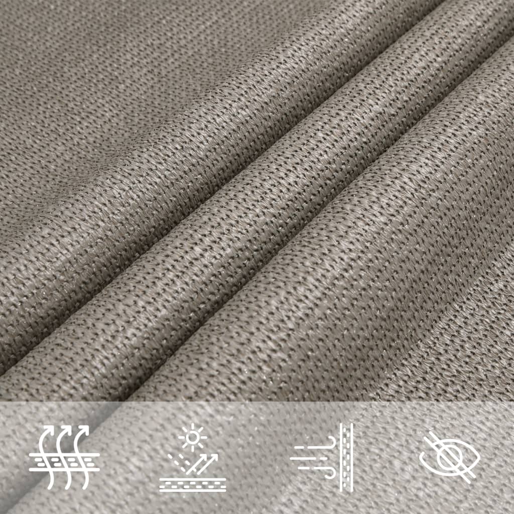 vidaXL Żagiel przeciwsłoneczny, 160 g/m², jasnoszary, 3x4x4 m, HDPE