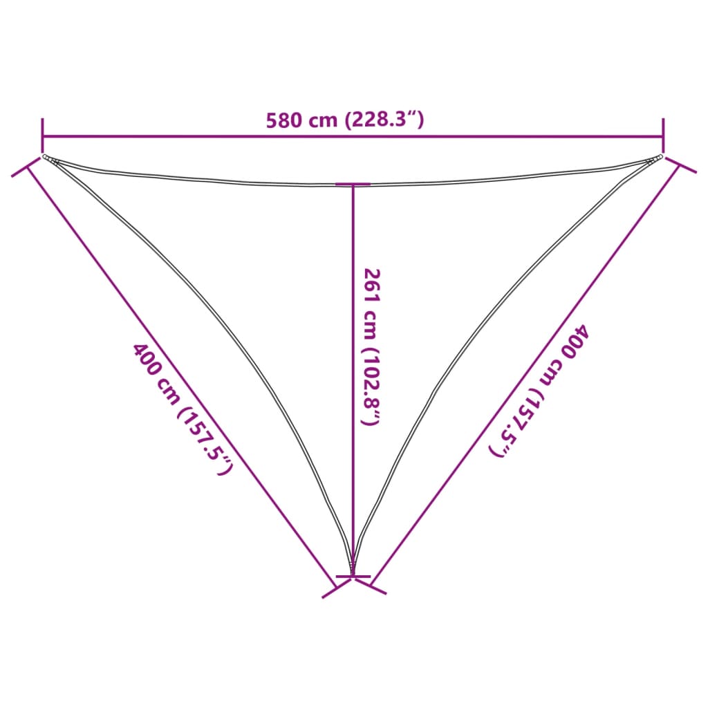 vidaXL Żagiel przeciwsłoneczny, 160 g/m², jasnoszary, 4x4x5,8 m, HDPE