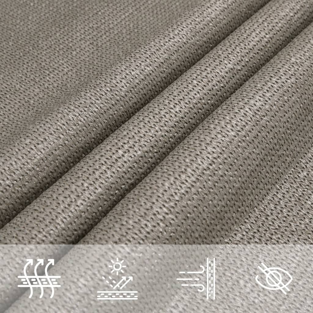 vidaXL Żagiel przeciwsłoneczny, 160 g/m², jasnoszary, 5x6x6 m, HDPE