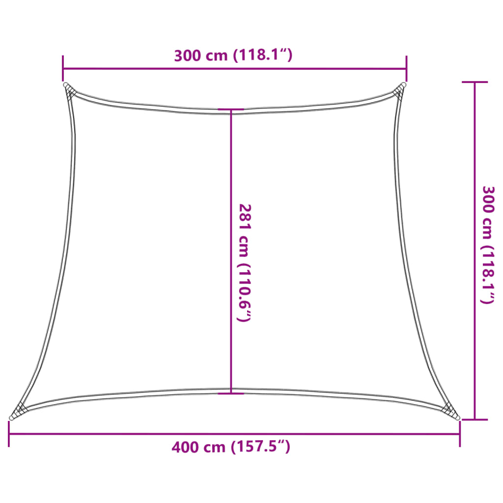 vidaXL Żagiel przeciwsłoneczny, 160 g/m², trapez, jasnoszary, 3/4x3 m