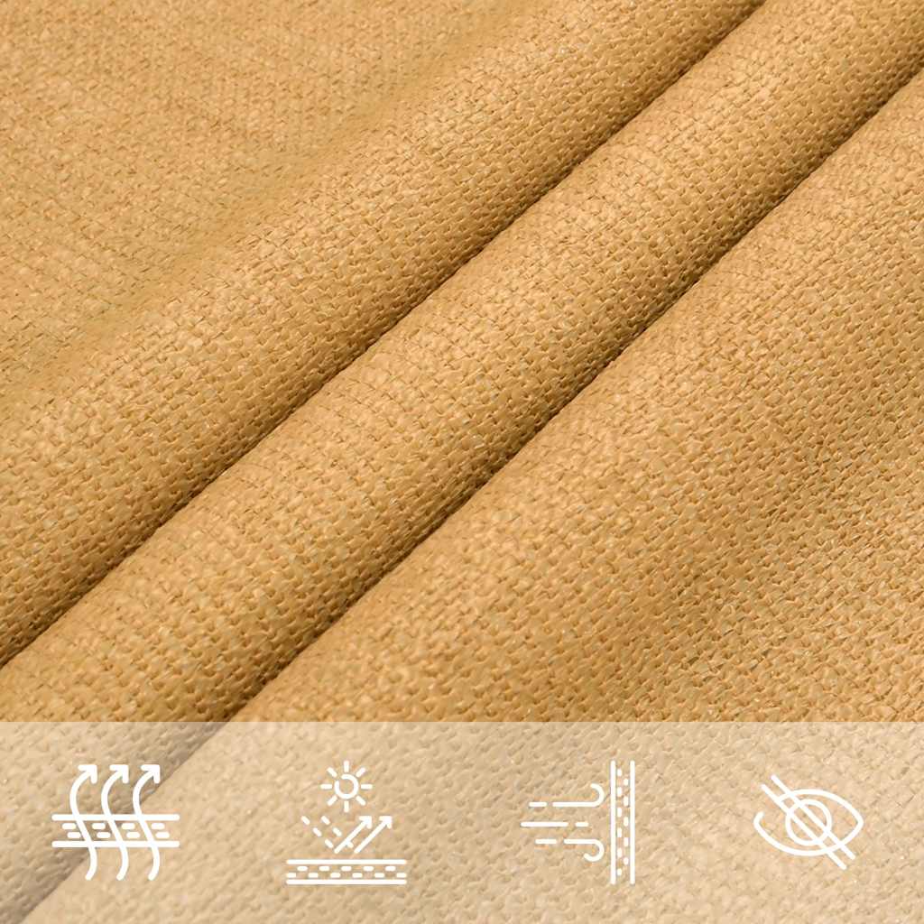 vidaXL Żagiel przeciwsłoneczny, 160 g/m², piaskowy, 2,5x2,5 m, HDPE