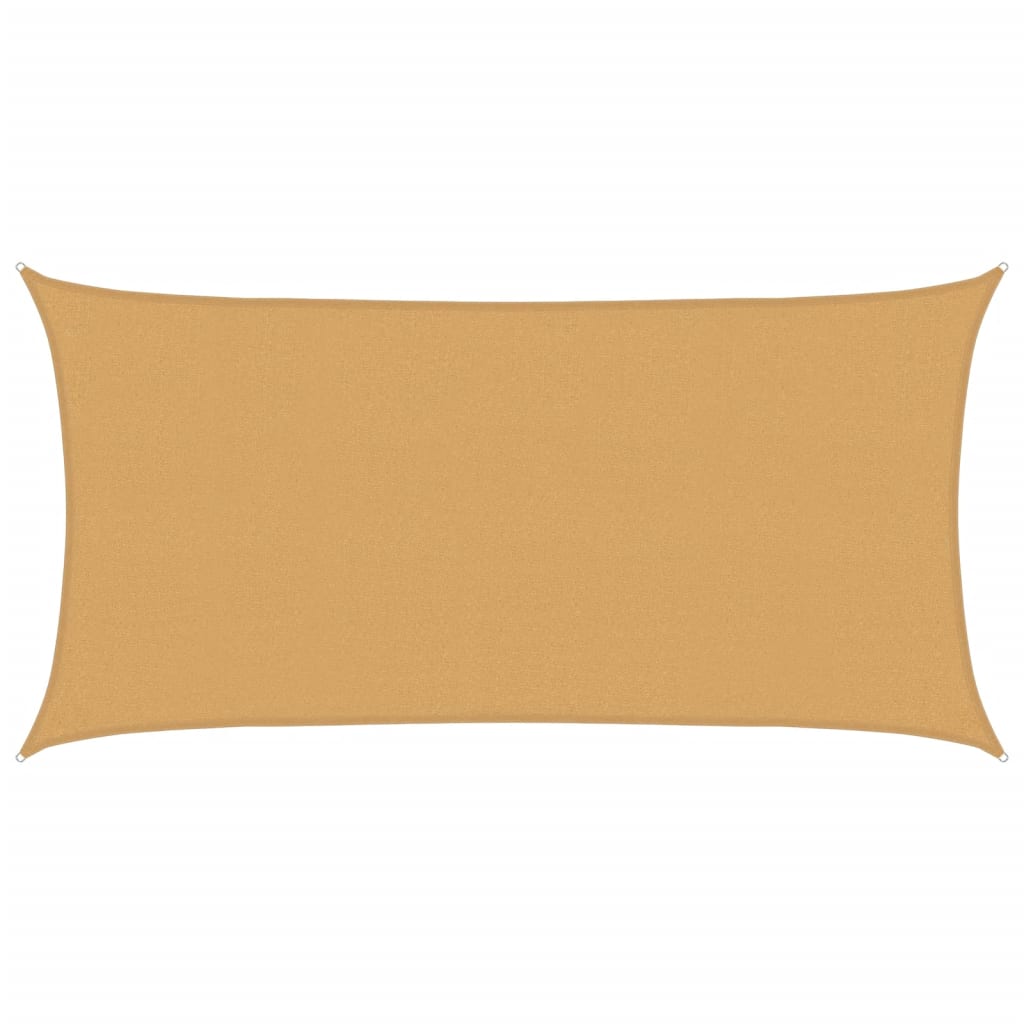 vidaXL Żagiel przeciwsłoneczny, 160 g/m², piaskowy, 2x3,5 m, HDPE