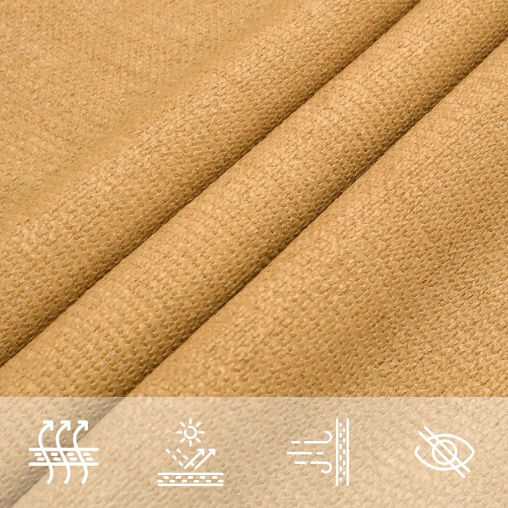 vidaXL Żagiel przeciwsłoneczny, 160 g/m², piaskowy, 2x3,5 m, HDPE