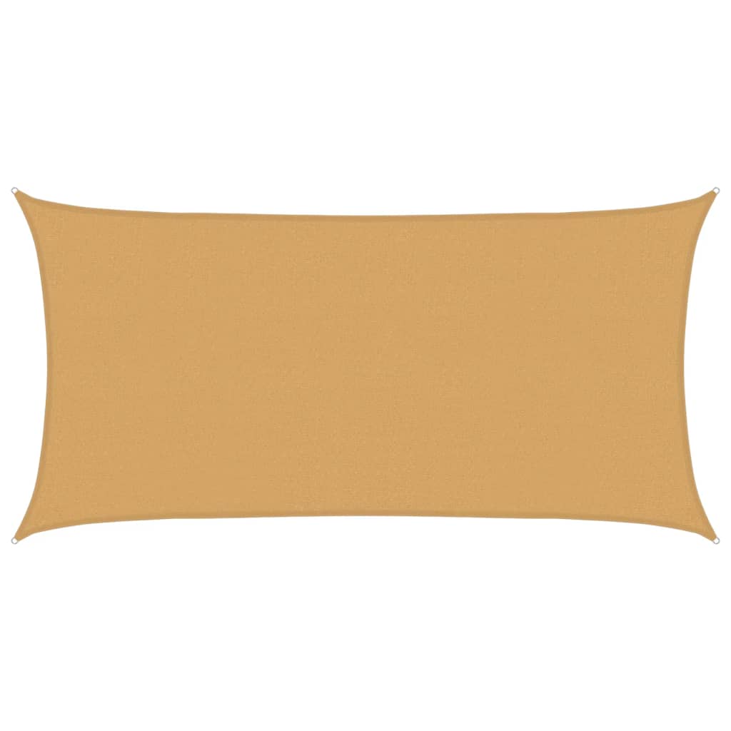 vidaXL Żagiel przeciwsłoneczny, 160 g/m², piaskowy, 2,5x5 m, HDPE