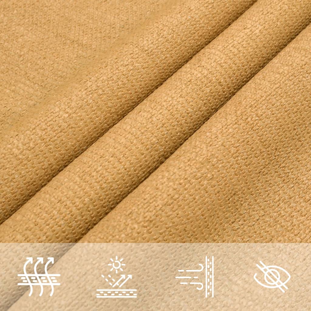 vidaXL Żagiel przeciwsłoneczny, 160 g/m², piaskowy, 2,5x5 m, HDPE