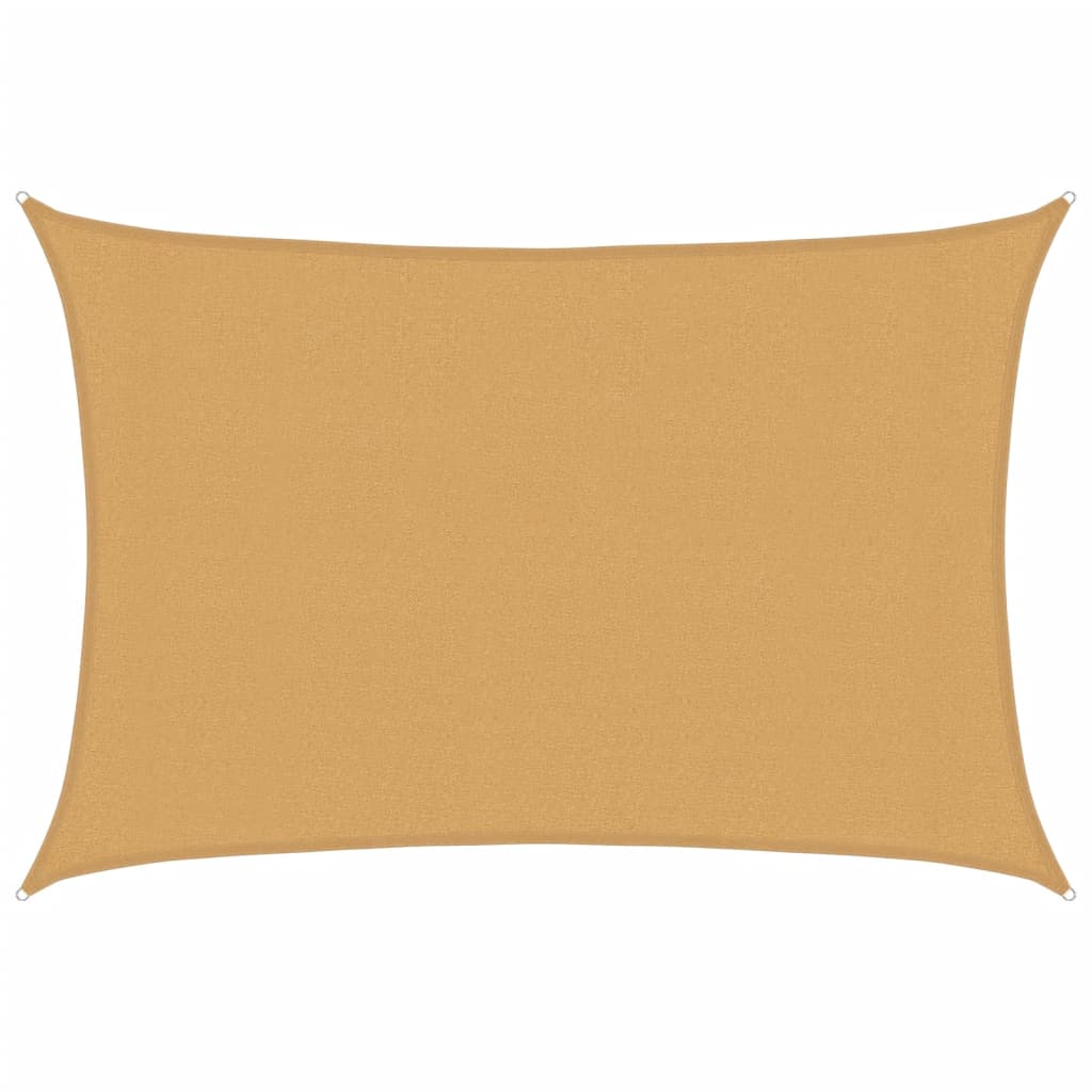 vidaXL Żagiel przeciwsłoneczny, 160 g/m², piaskowy, 3x4 m, HDPE
