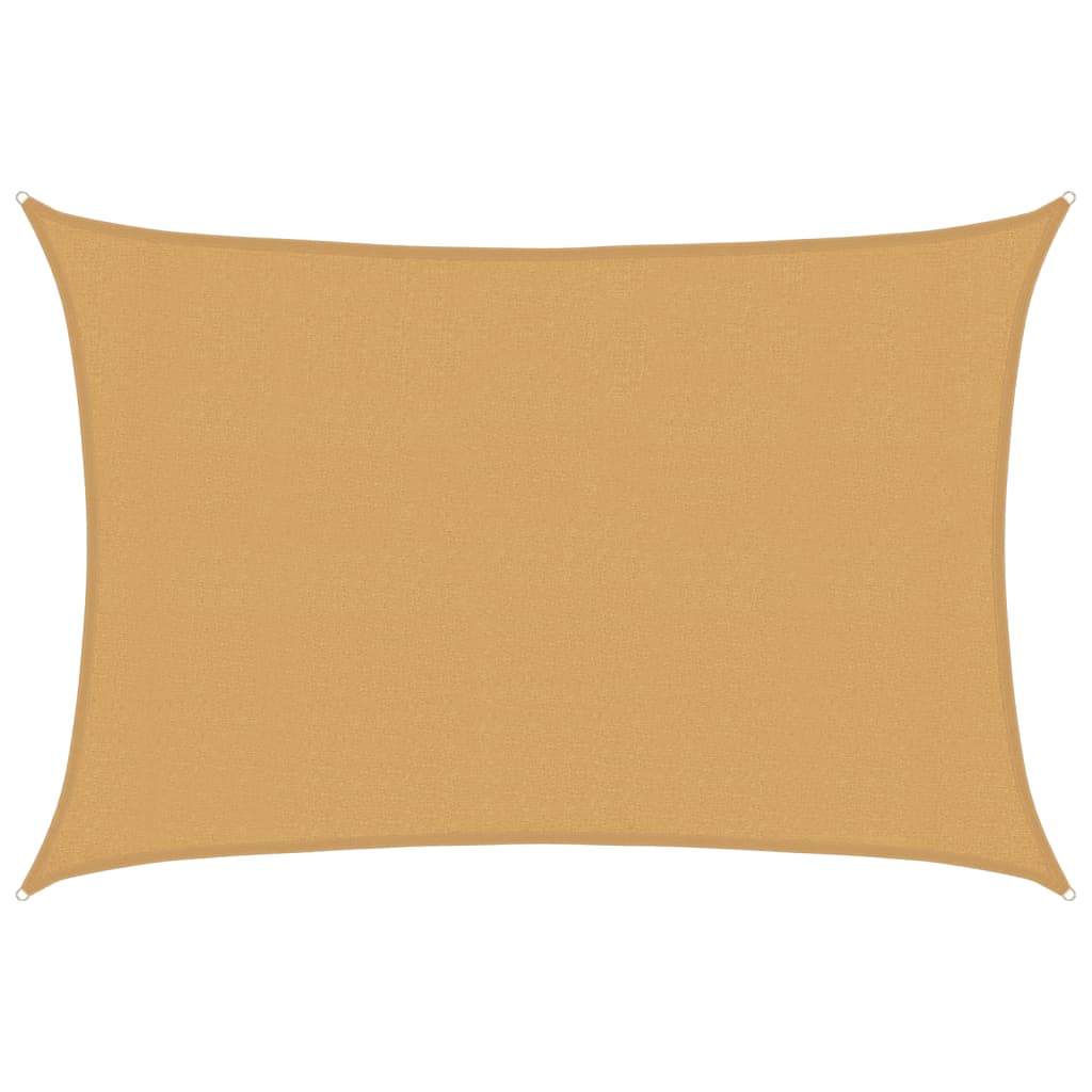 vidaXL Żagiel przeciwsłoneczny, 160 g/m², piaskowy, 3x4,5 m, HDPE