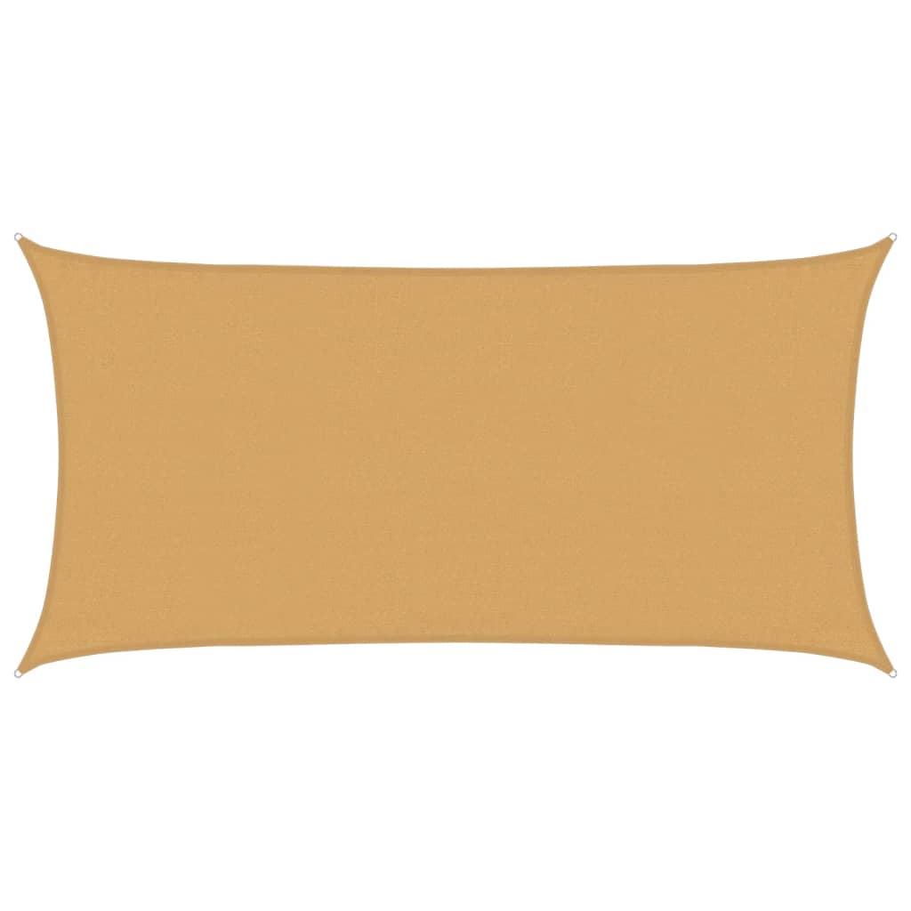 vidaXL Żagiel przeciwsłoneczny, 160 g/m², piaskowy, 3x6 m, HDPE
