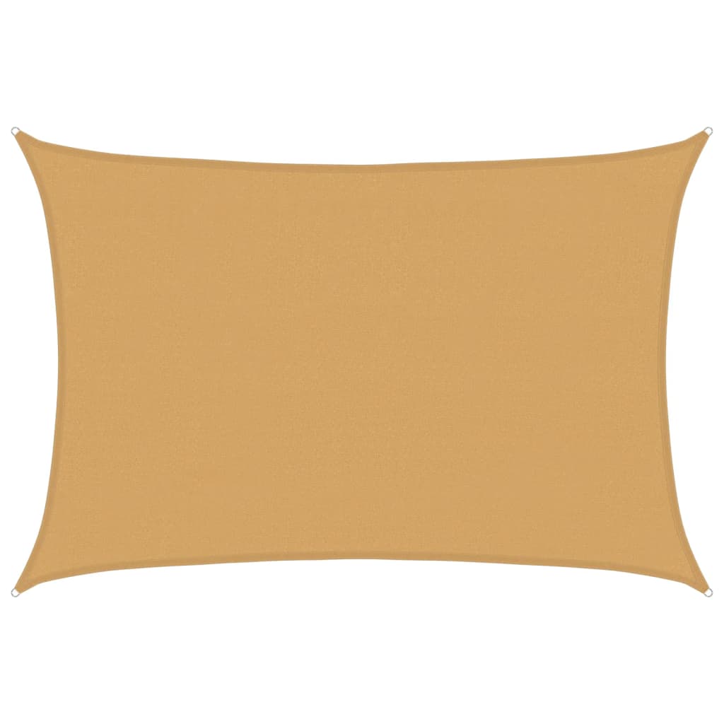 vidaXL Żagiel przeciwsłoneczny, 160 g/m², piaskowy, 4x5 m, HDPE