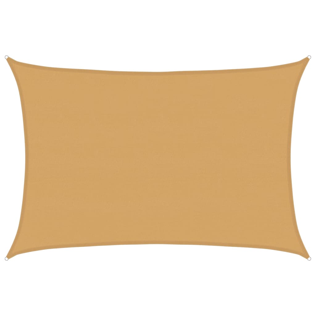 vidaXL Żagiel przeciwsłoneczny, 160 g/m², piaskowy, 5x6 m, HDPE