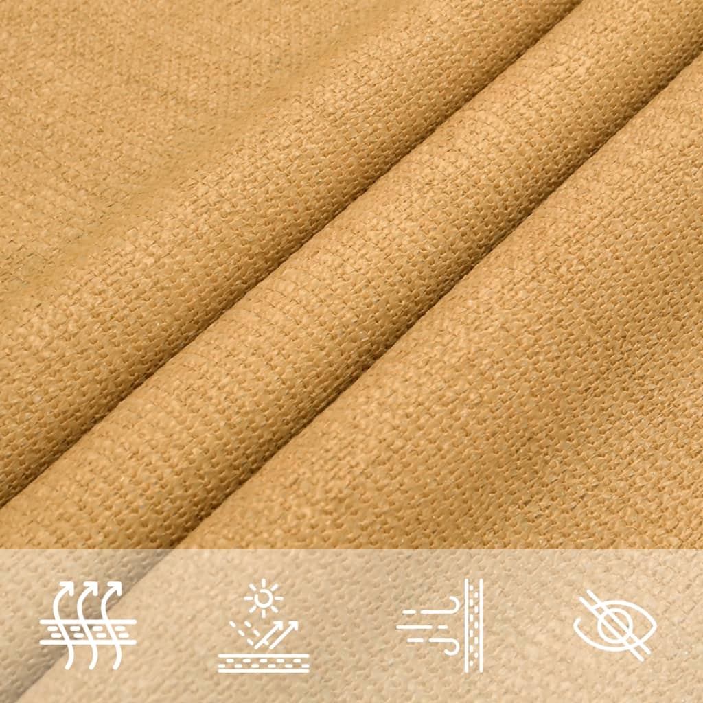 vidaXL Żagiel przeciwsłoneczny, 160 g/m², piaskowy, 5x6 m, HDPE