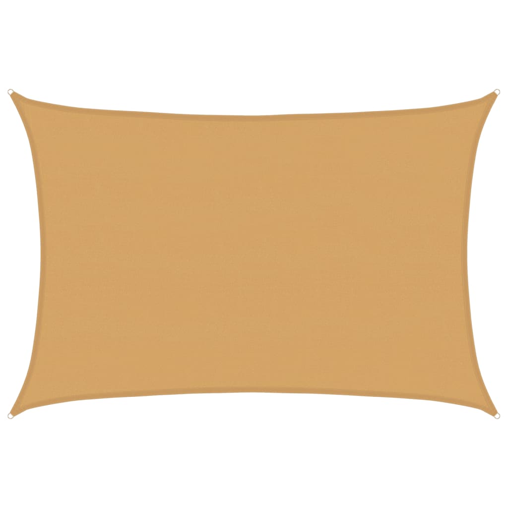 vidaXL Żagiel przeciwsłoneczny, 160 g/m², piaskowy, 5x7 m, HDPE