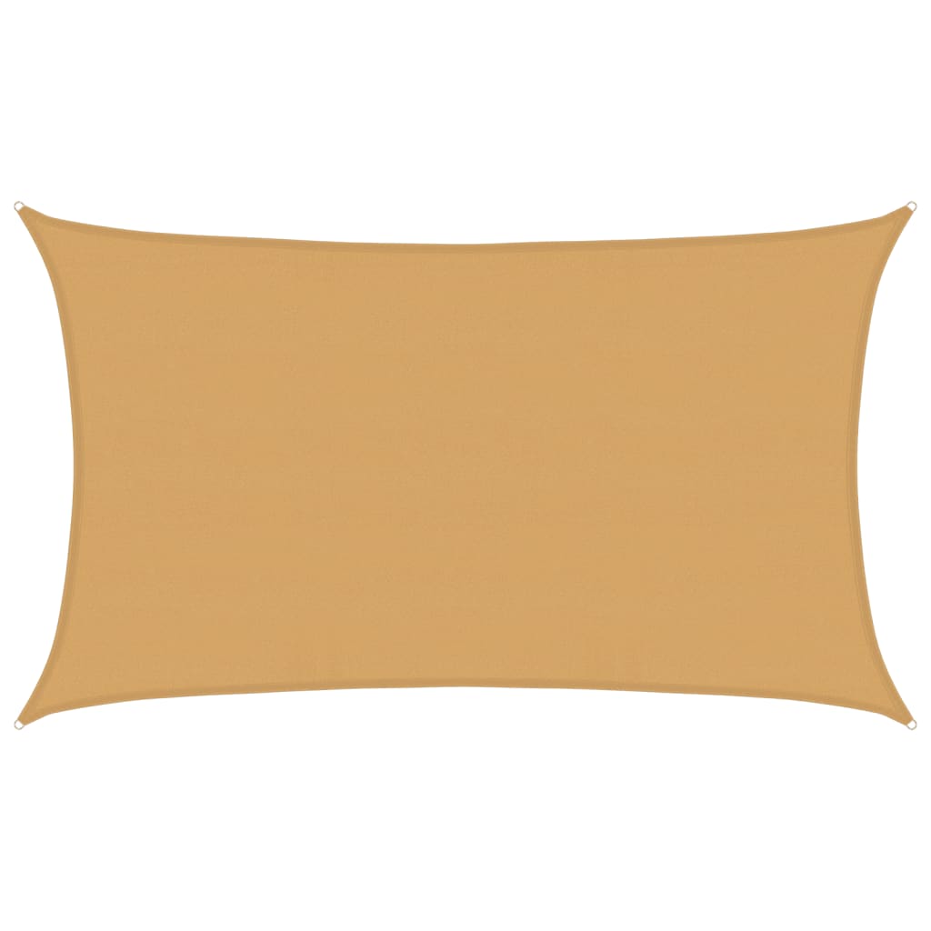 vidaXL Żagiel przeciwsłoneczny, 160 g/m², piaskowy, 5x8 m, HDPE