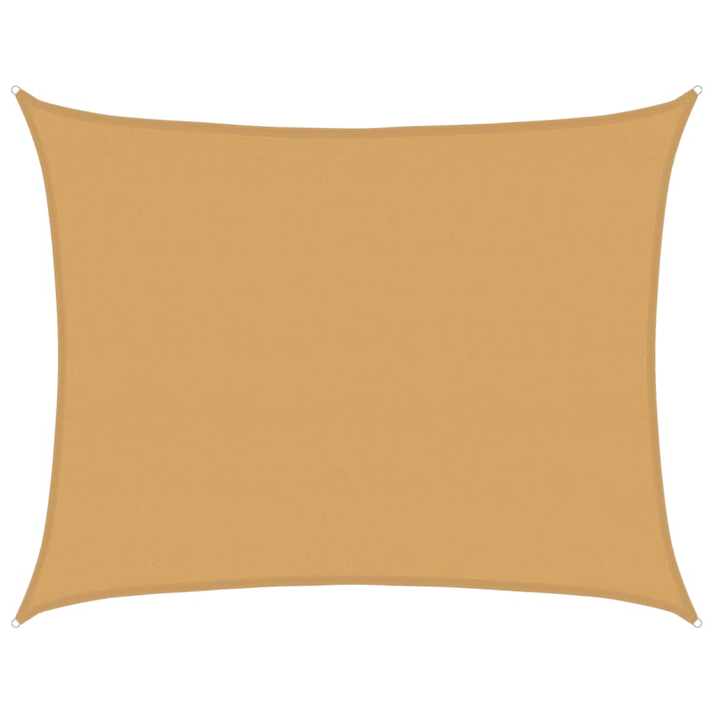 vidaXL Żagiel przeciwsłoneczny, 160 g/m², piaskowy, 6x7 m, HDPE