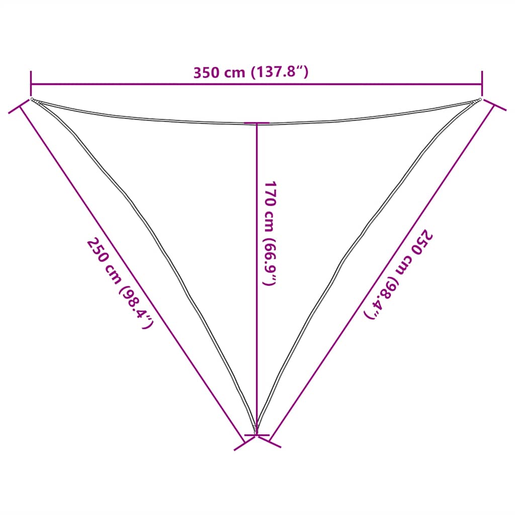 vidaXL Żagiel przeciwsłoneczny, 160 g/m², piaskowy, 2,5x2,5x3,5 m