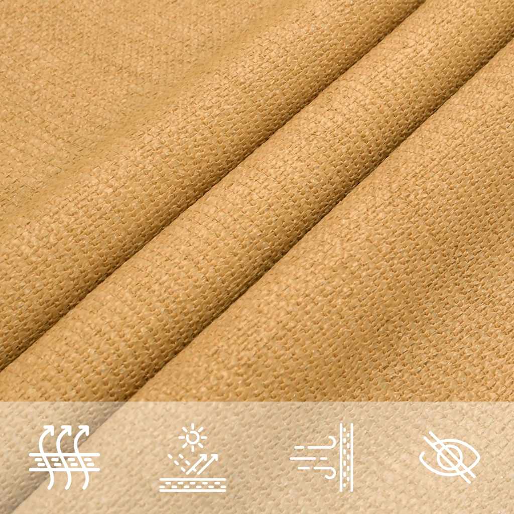 vidaXL Żagiel przeciwsłoneczny, 160 g/m², piaskowy, 3x3x3 m, HDPE