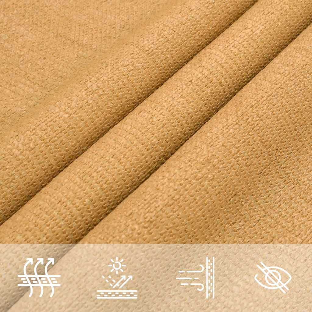 vidaXL Żagiel przeciwsłoneczny, 160 g/m², piaskowy, 3x4x5 m, HDPE