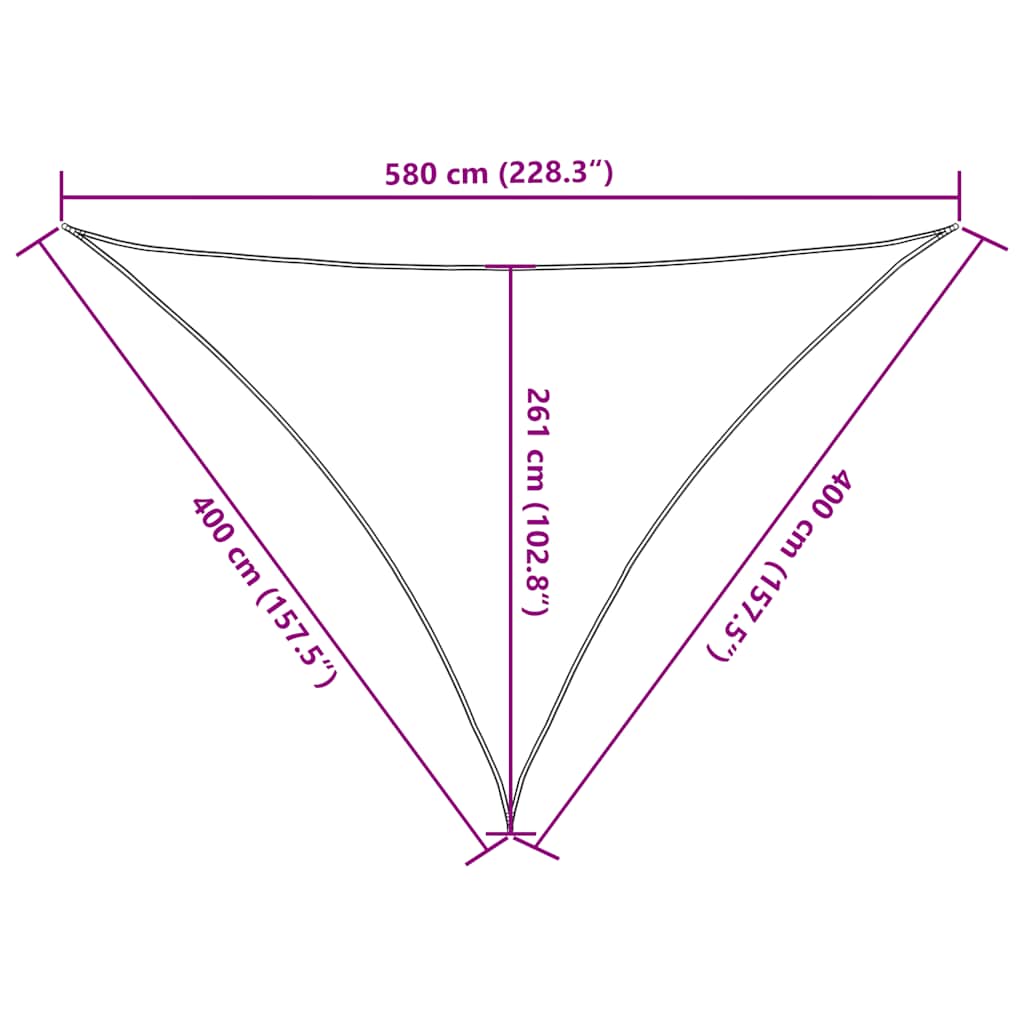 vidaXL Żagiel przeciwsłoneczny, 160 g/m², piaskowy, 4x4x5,8 m, HDPE