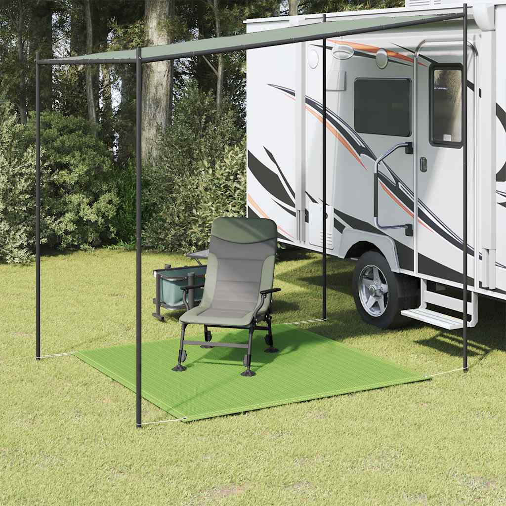 vidaXL Wykładzina do namiotu, jasnozielona, 250x250 cm, HDPE