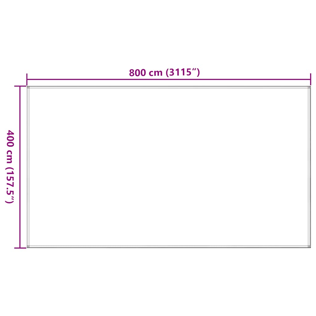vidaXL Wykładzina do namiotu, jasnozielona, 400x800 cm, HDPE